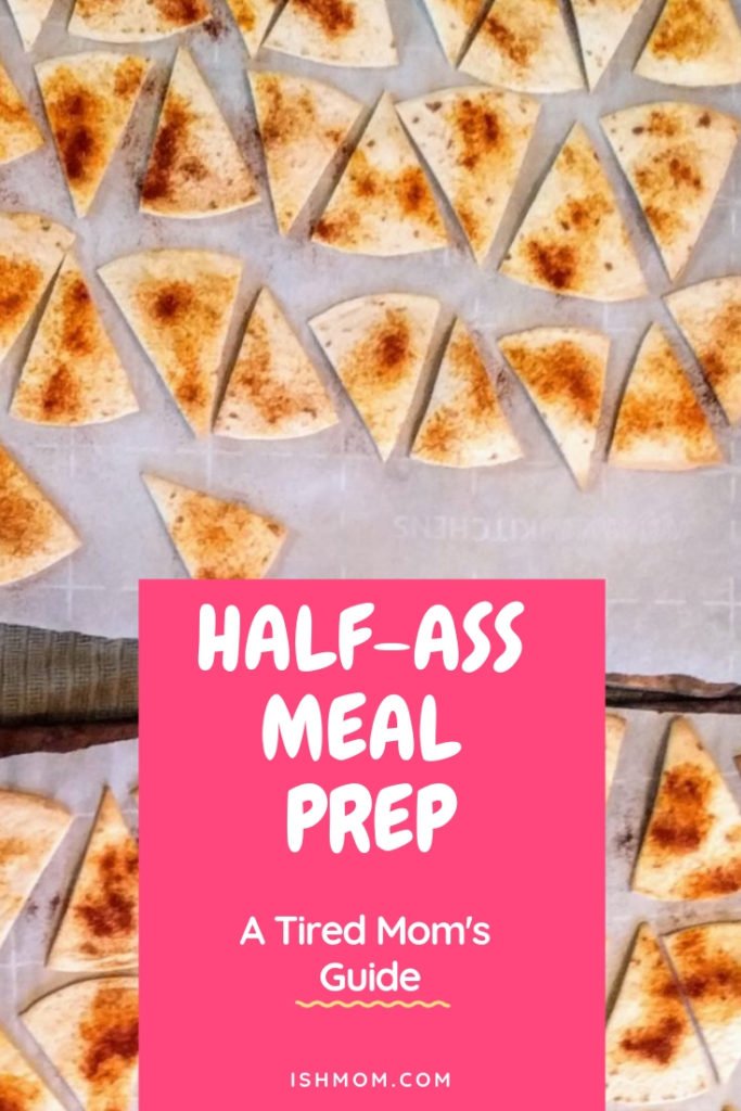 Half-ass meal prep pinterest graphic