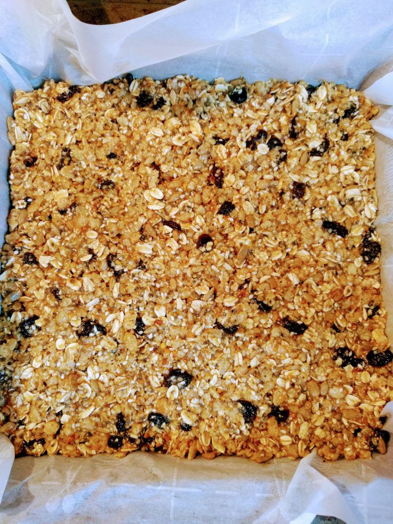 Homemade vegan granola bars