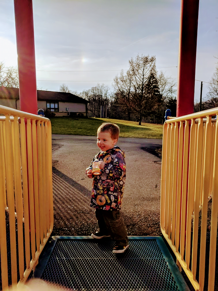 toddler on the playground