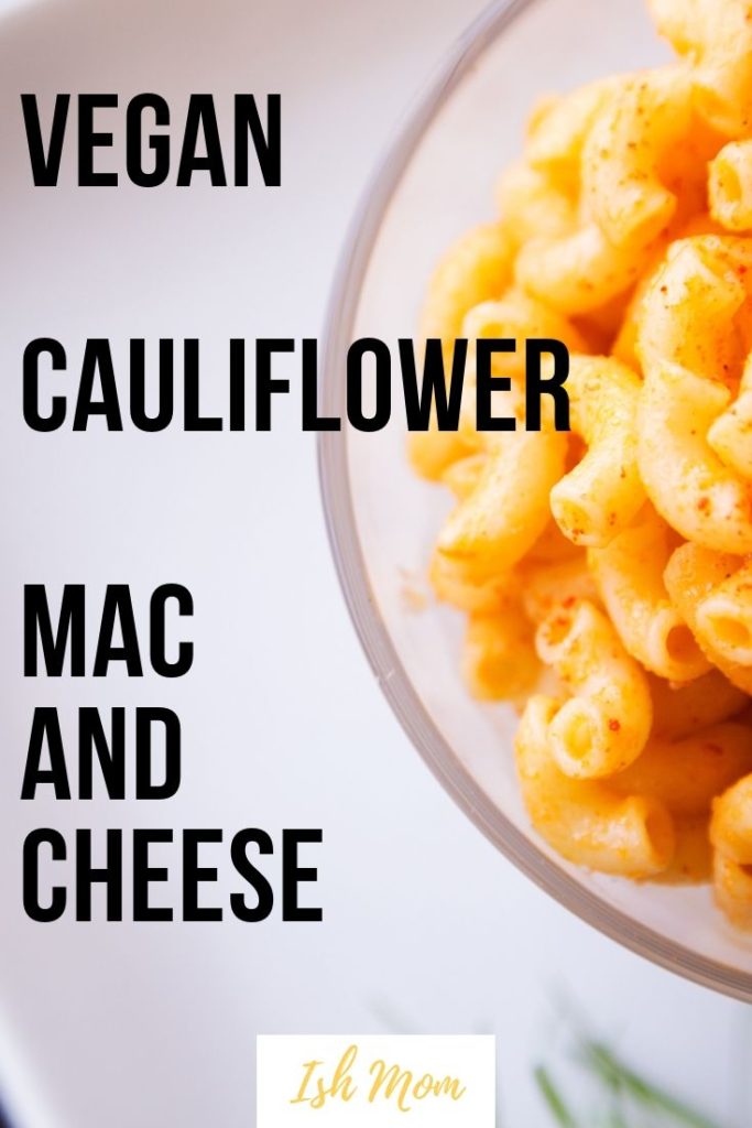 vegan cauliflower mac and cheese pinterest pin