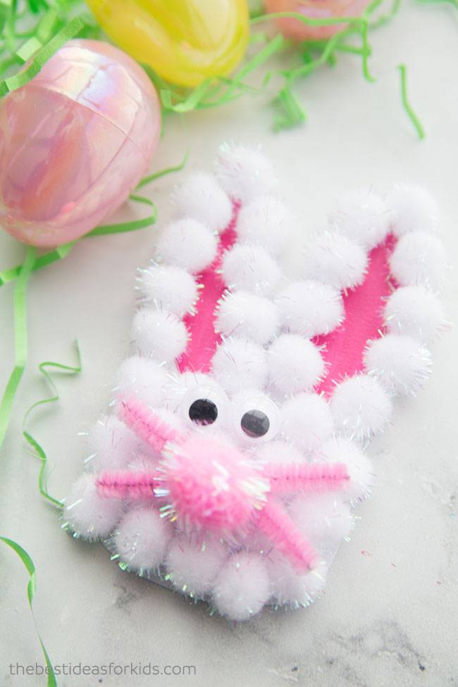 bunny handprint developmental craft for toddlers and preschoolers