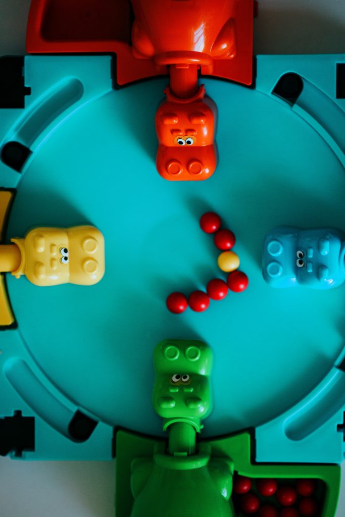 a great game for 3-year-olds hungry hungry hippos