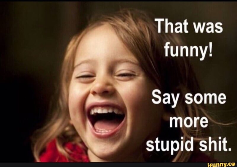 That Time I Called Kids "Trash" On The Radio 2 meme of little girl laughing