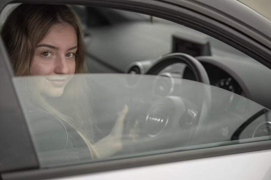 Remember When Teenagers Drove Cars? 5 girl in car